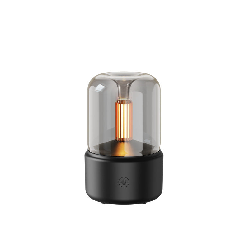Atmosphere Light Humidifier Candlelight Aroma Diffuser Portable 120Ml Electric USB Air Humidifier Cool Mist Maker Fogger 8-12 Hours with LED Night Light