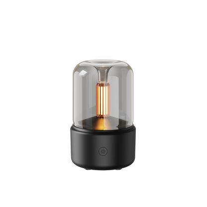 Atmosphere Light Humidifier Candlelight Aroma Diffuser Portable 120Ml Electric USB Air Humidifier Cool Mist Maker Fogger 8-12 Hours with LED Night Light