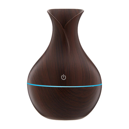 Wood Grain Vase 200Ml Air Humidifier Essential Oil Diffuser Cool Mist Humidifier Aromatherapy Diffuser for Home Office Bedroom